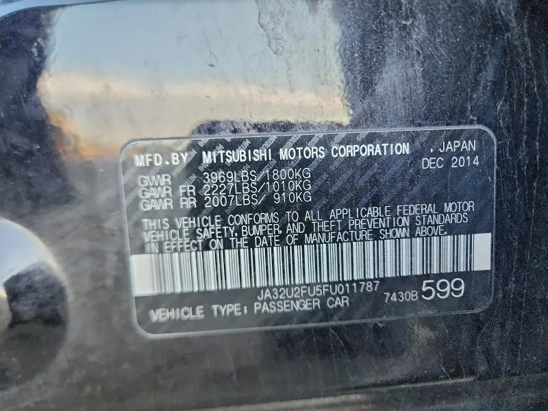 2015 MITSUBISHI LANCER ES  