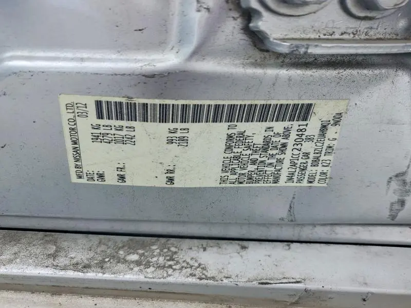 2012 NISSAN ALTIMA 2.5  