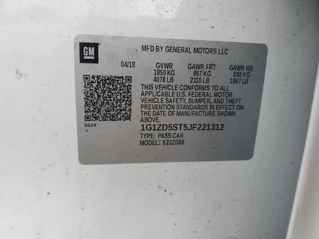 2018 CHEVROLET MALIBU LT  