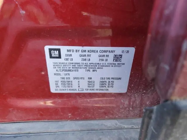 2021 CHEVROLET TRAX 1LT  