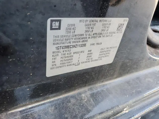 2017 GMC SIERRA K1500 SLE  