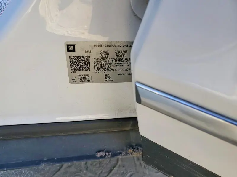 2018 CADILLAC XT5 LUXURY  