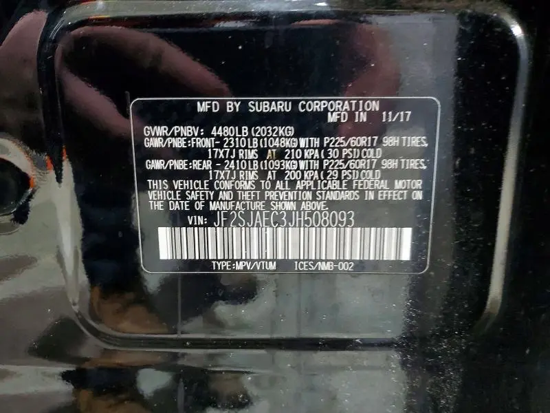 2018 SUBARU FORESTER 2.5I PREMIUM  