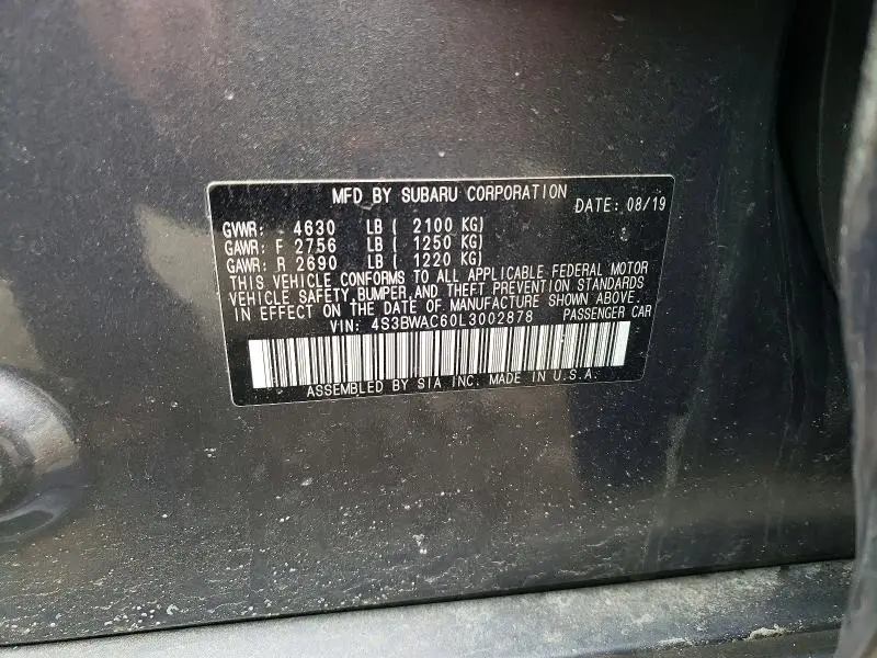 2020 SUBARU LEGACY PREMIUM  