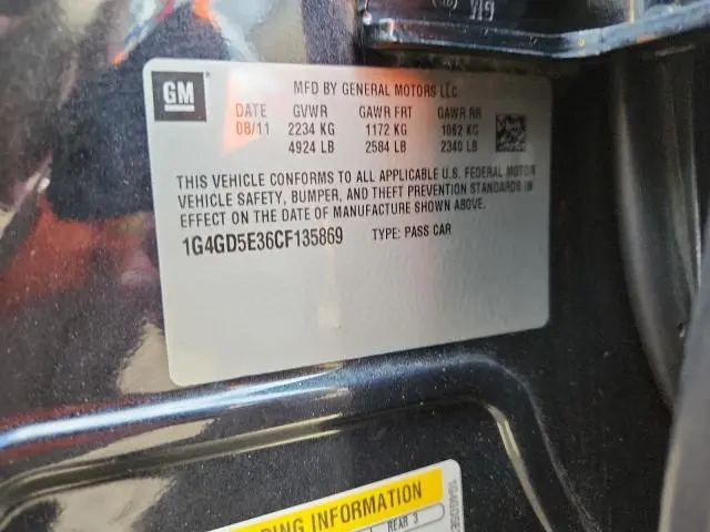 2012 BUICK LACROSSE PREMIUM  