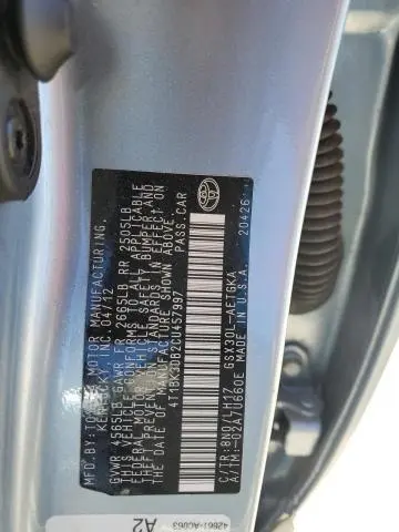 2012 TOYOTA AVALON BASE  