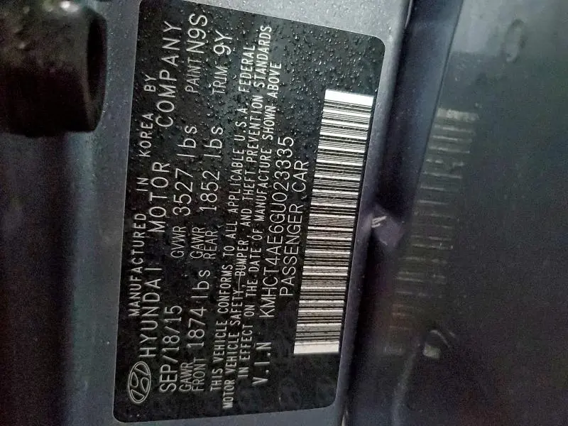 2016 HYUNDAI ACCENT SE  