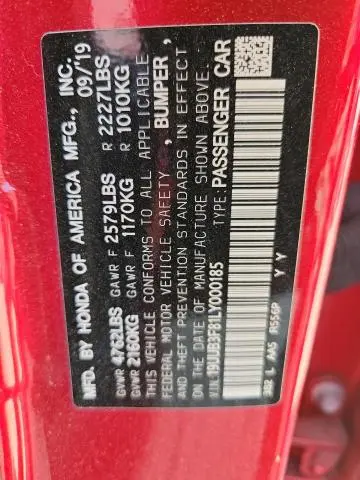 2020 ACURA TLX ADVANCE  