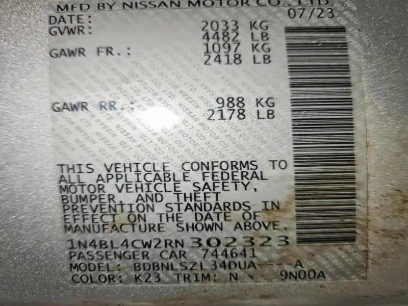 2024 NISSAN ALTIMA SR  