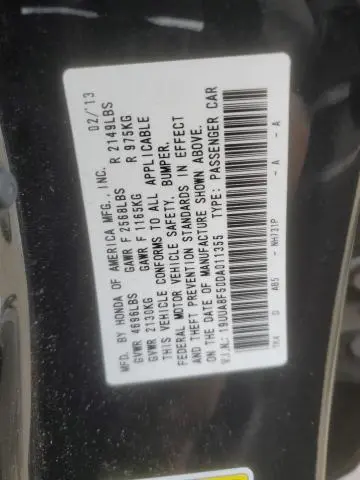 2013 ACURA TL TECH  