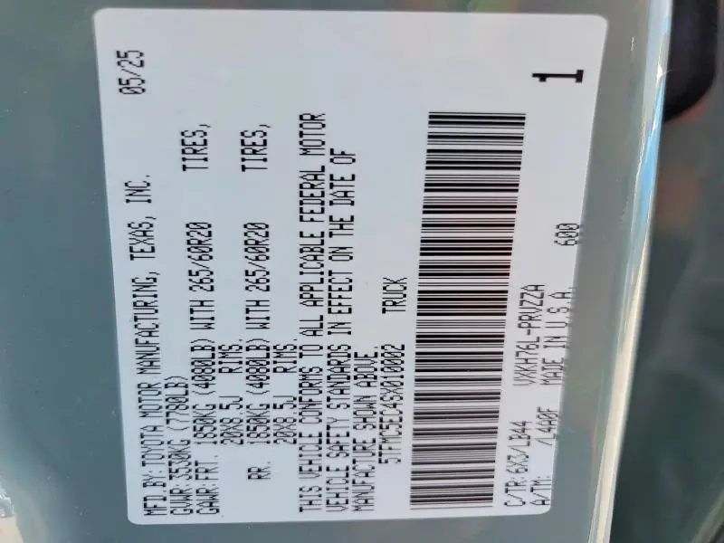 2025 TOYOTA TUNDRA 1794 EDITION HV  