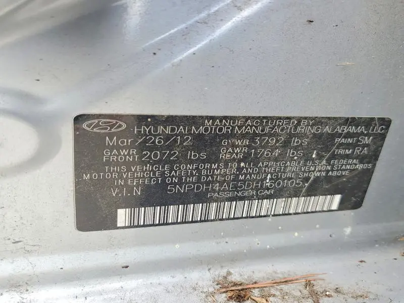 2013 HYUNDAI ELANTRA GLS  