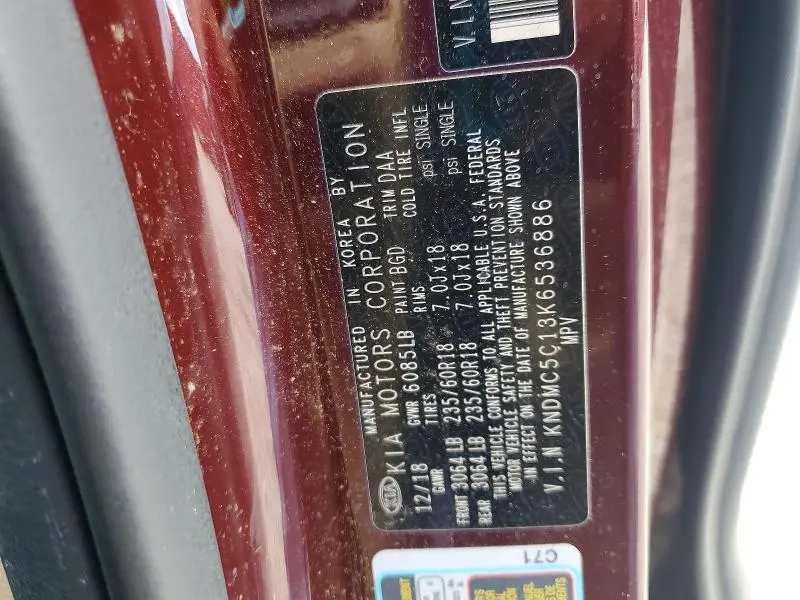 2019 KIA SEDONA EX  