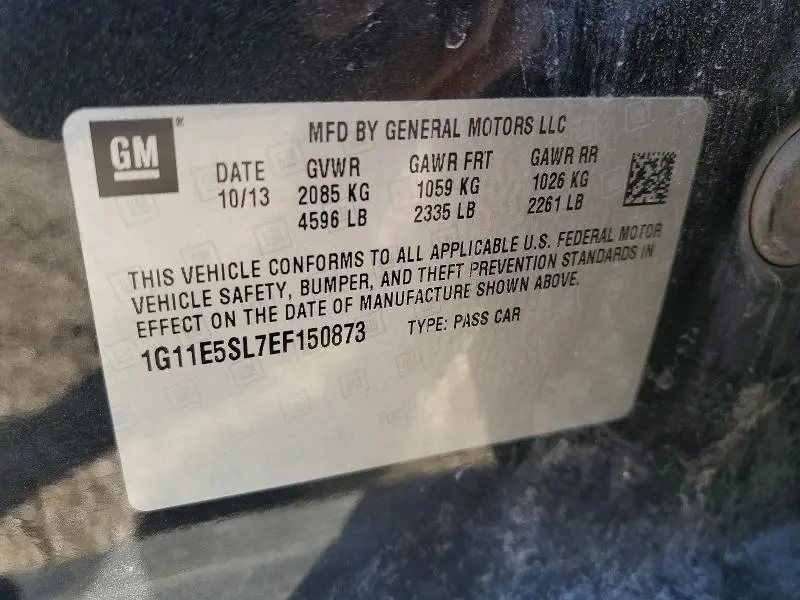 2014 CHEVROLET MALIBU 2LT  