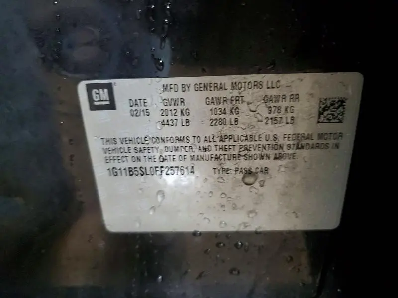 2015 CHEVROLET MALIBU LS  