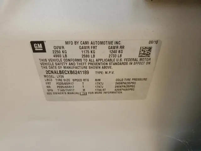 2011 CHEVROLET EQUINOX LS  