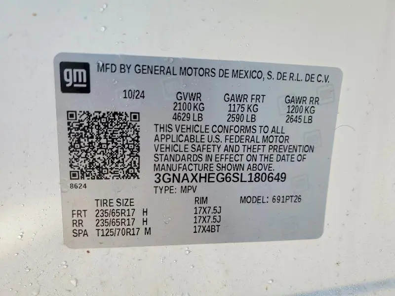 2025 CHEVROLET EQUINOX LT  