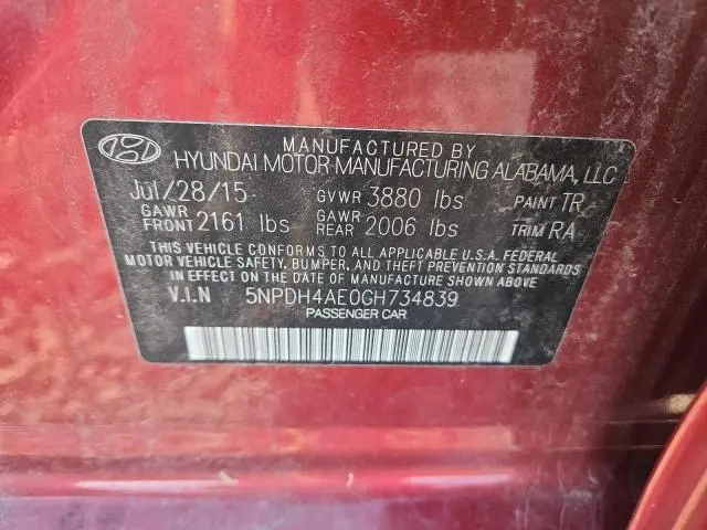 2016 HYUNDAI ELANTRA SE  