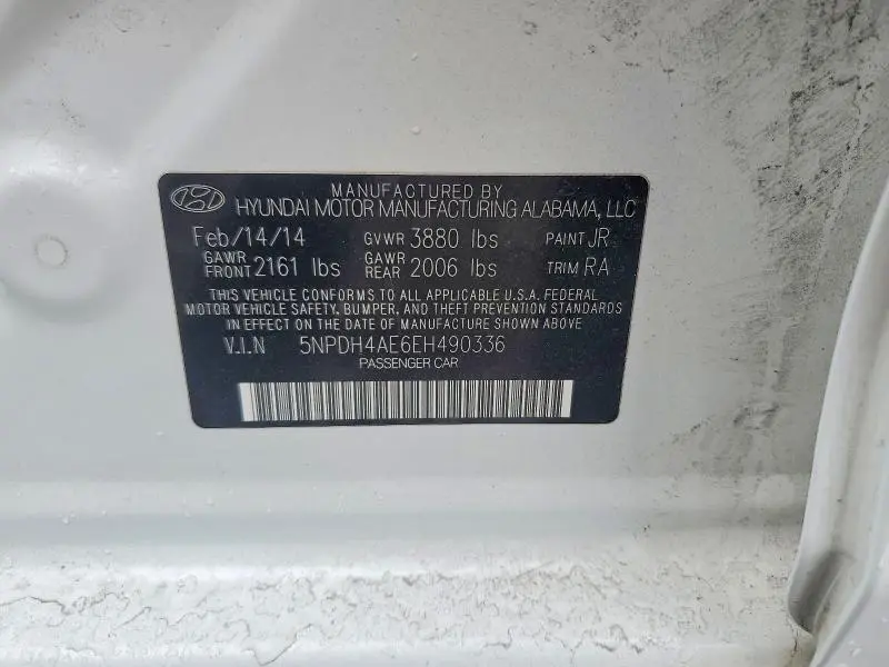 2014 HYUNDAI ELANTRA LIMITED  