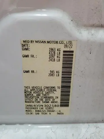 2023 NISSAN ALTIMA 2.5 SR  