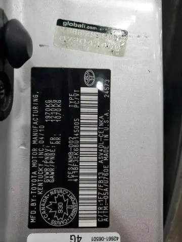 2011 TOYOTA CAMRY BASE  