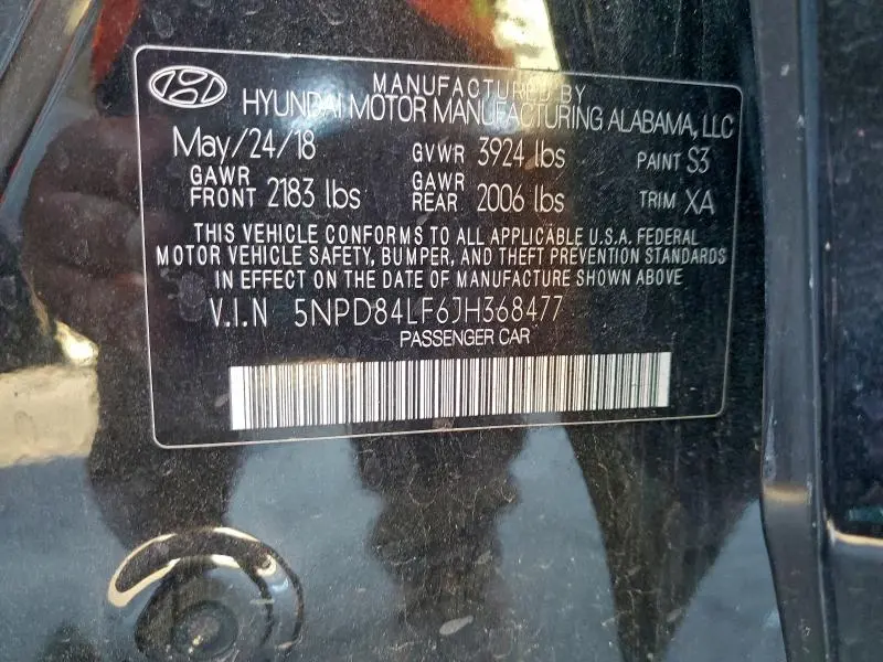 2018 HYUNDAI ELANTRA SEL  