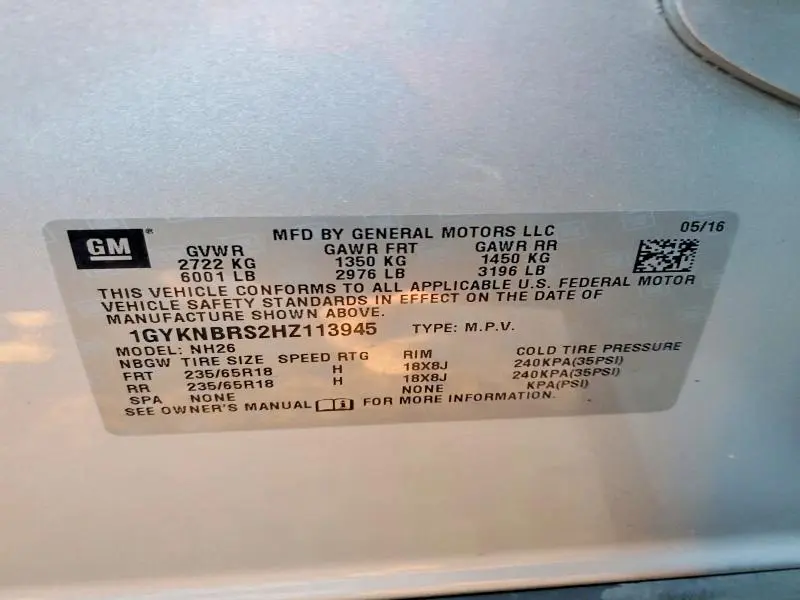 2017 CADILLAC XT5 LUXURY  