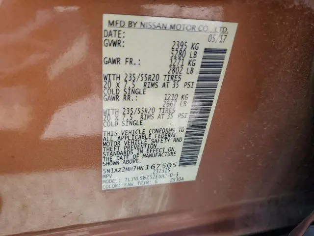 2017 NISSAN MURANO S  
