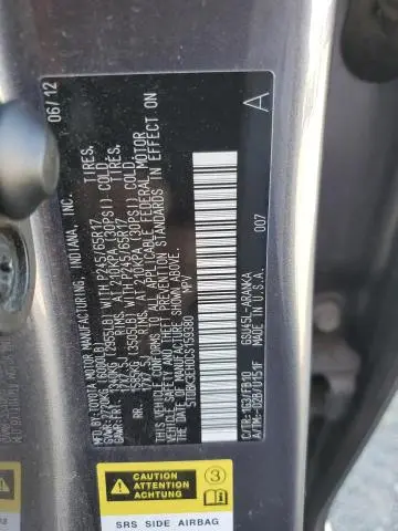 2012 TOYOTA HIGHLANDER BASE  