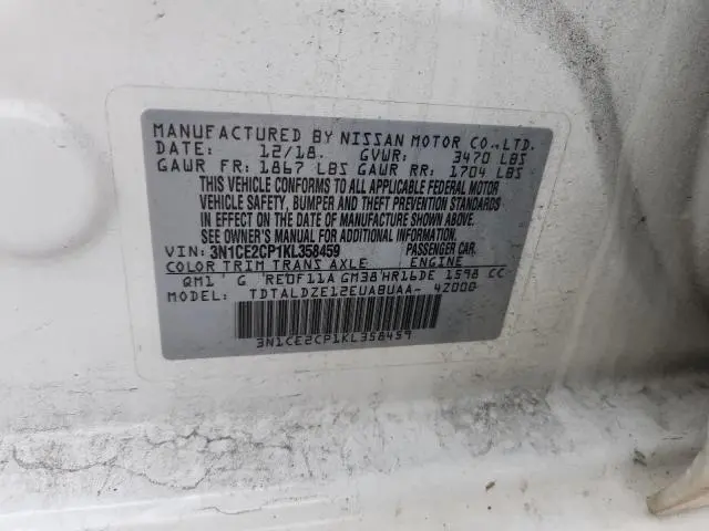 2019 NISSAN VERSA NOTE S  