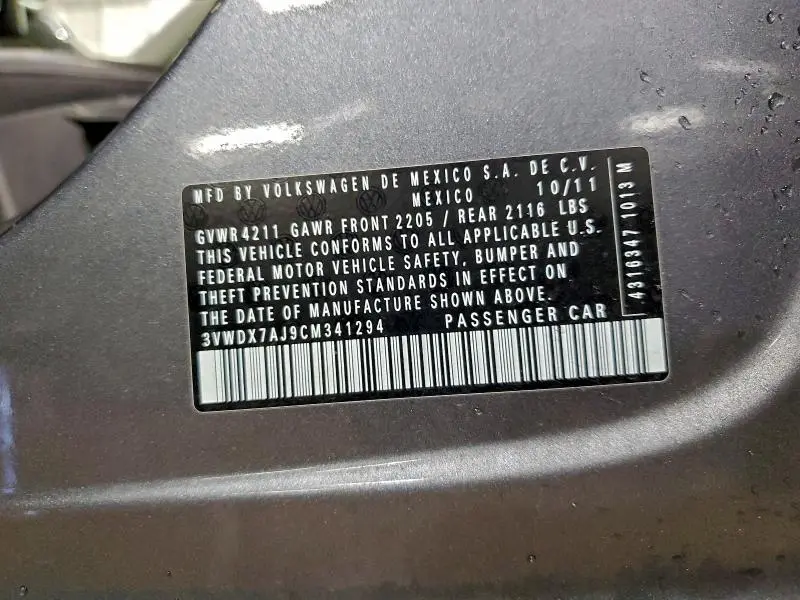 2012 VOLKSWAGEN JETTA SE  