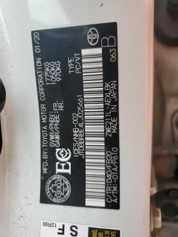 2020 TOYOTA COROLLA LE  