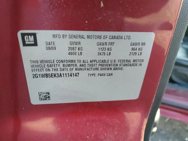 2010 CHEVROLET IMPALA LT  