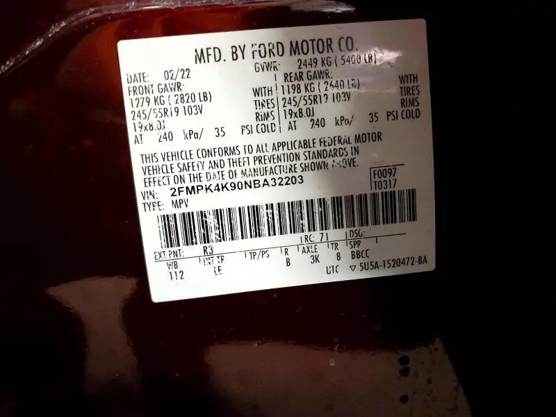 2022 FORD EDGE TITANIUM  