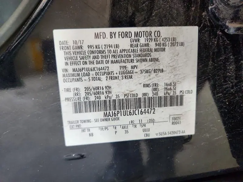 2018 FORD ECOSPORT SE  