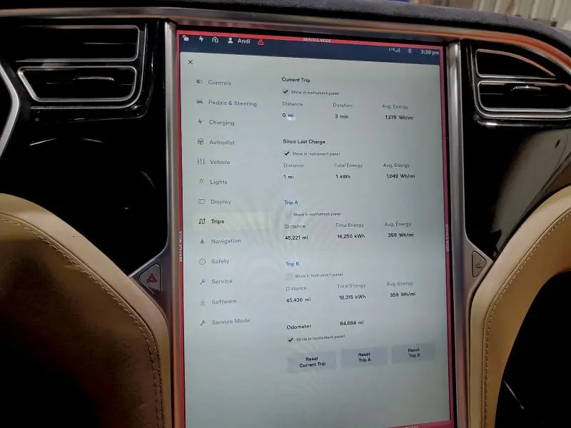 2015 TESLA MODEL S 85D  