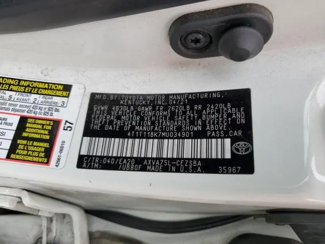 2021 TOYOTA CAMRY SE