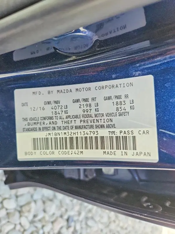 2017 MAZDA 3 GRAND TOURING  