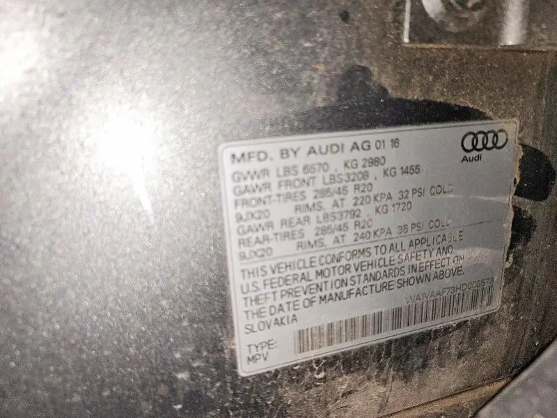 2017 AUDI Q7 PREMIUM PLUS  