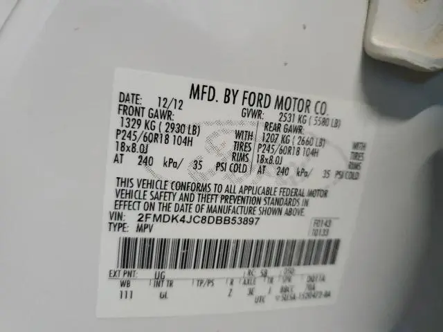 2013 FORD EDGE SEL  