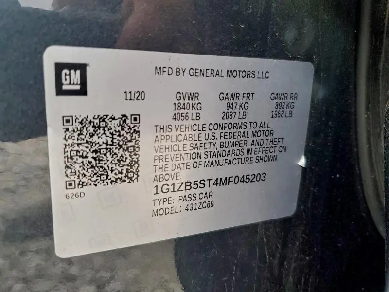 2021 CHEVROLET MALIBU LS  