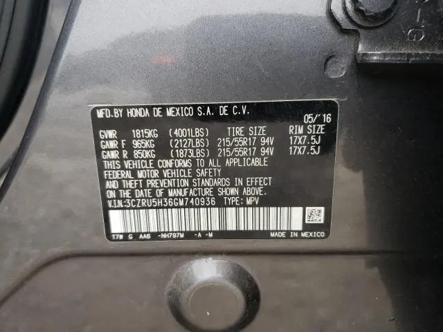 2016 HONDA HR-V LX  