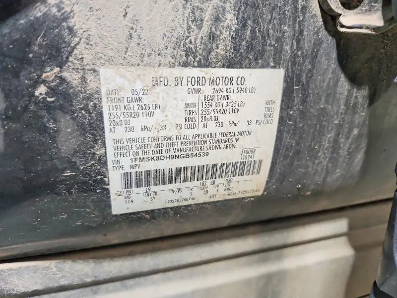 2022 FORD EXPLORER XLT  