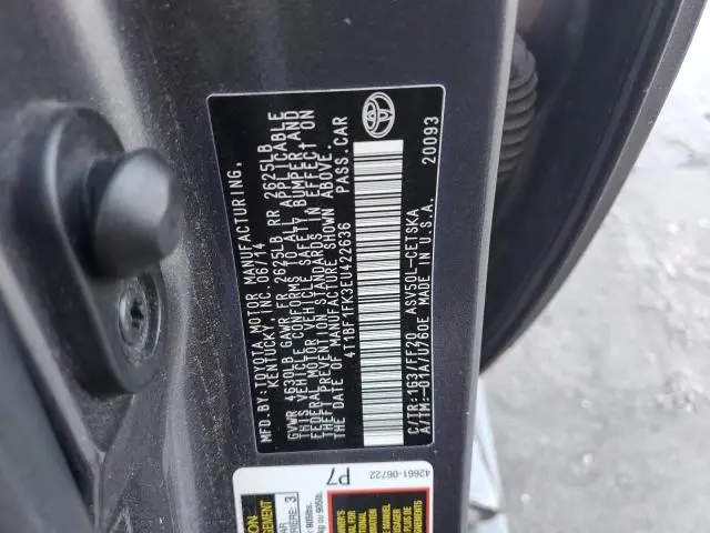 2014 TOYOTA CAMRY L  
