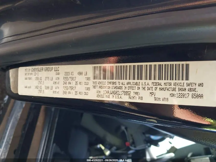 2012 JEEP WRANGLER SPORT