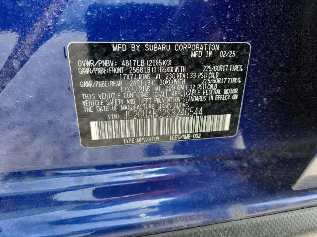 2025 SUBARU CROSSTREK   
