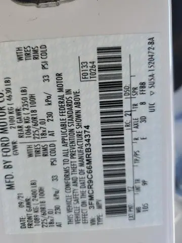 2021 FORD BRONCO SPORT OUTER BANKS  