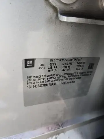 2017 CHEVROLET IMPALA PREMIER  