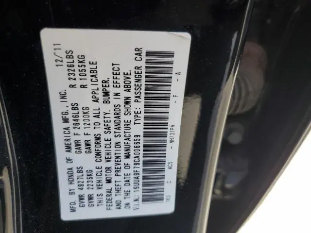 2012 ACURA TL   