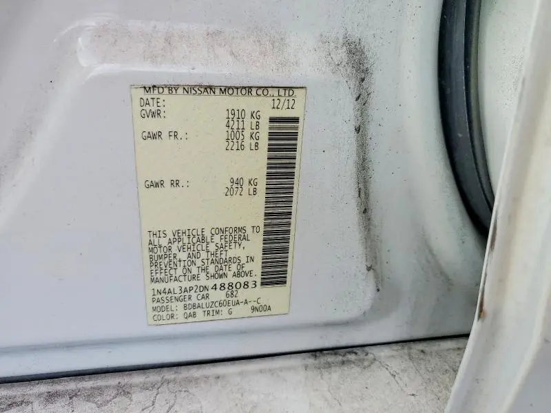 2013 NISSAN ALTIMA 2.5  